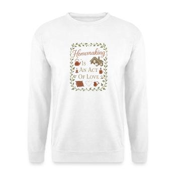 Geliebt von einem Rettungshund - Unisex Pullover - Weiß - Vorne
