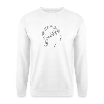 Silhouette de cerveau de pingouin minimaliste Tierlie - Sweat-shirt Unisexe - blanc - Devant