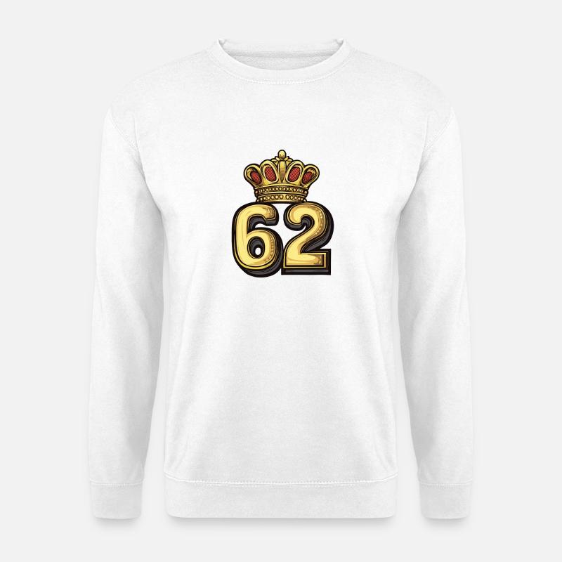 62 Zahl Krone - Unisex Pullover - Weiß