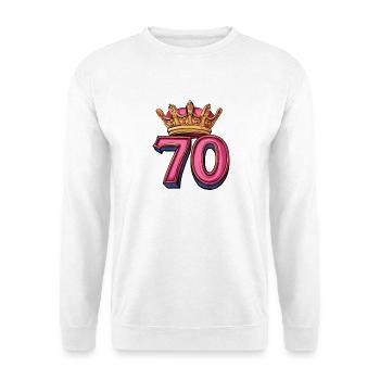70 Number Crown - Unisex Sweatshirt - white - Front