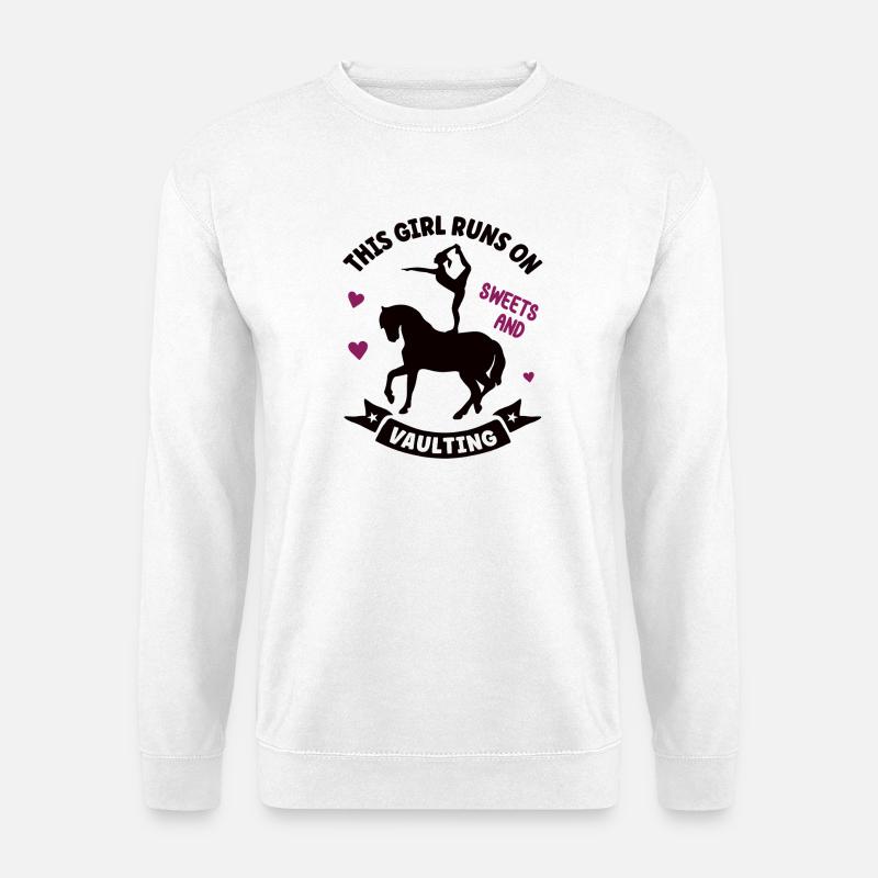 Vaulting Horses Volti Equestrian Vaulting - Unisex Sweatshirt - white