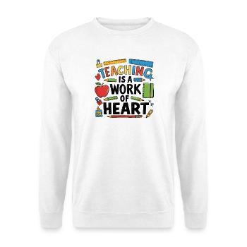 The heart of teaching in the classroom - Unisex Sweatshirt - white - Front