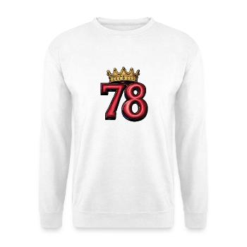 78 Number Krone - Unisex Sweatshirt - white - Front