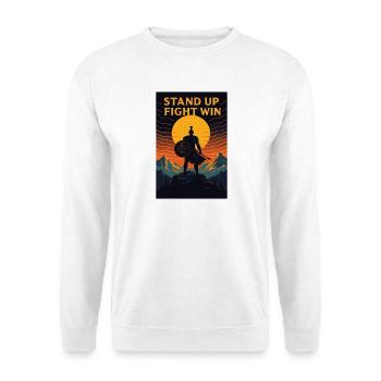 Stand Up Fight Win Warrior - Unisex Sweatshirt - white - Front