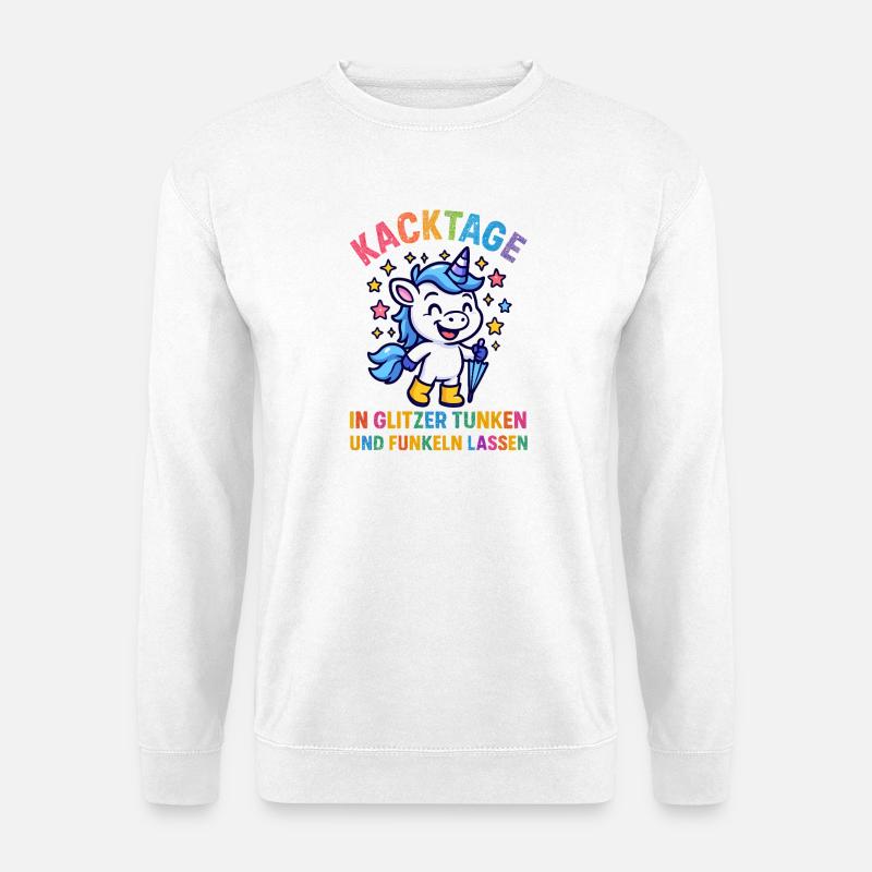 Lustiges Einhorn - Unisex Pullover - Weiß