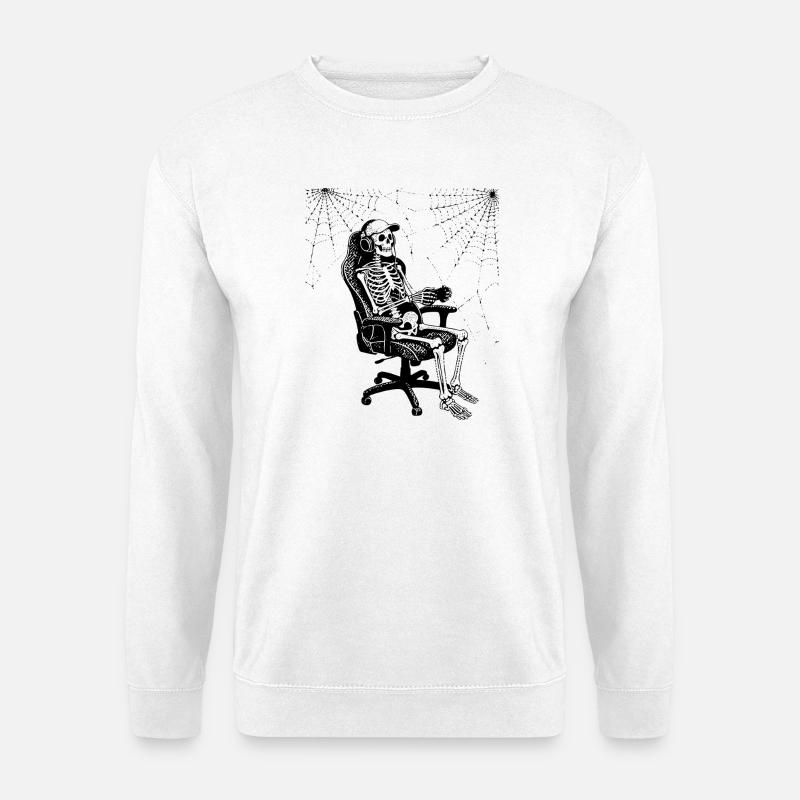 Gaming Skeleton - Unisex Pullover - Weiß