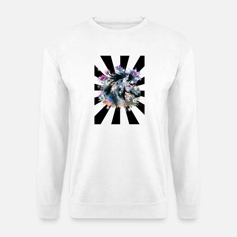 Retro Pferd Pferde Mädchen  - Unisex Pullover - Weiß
