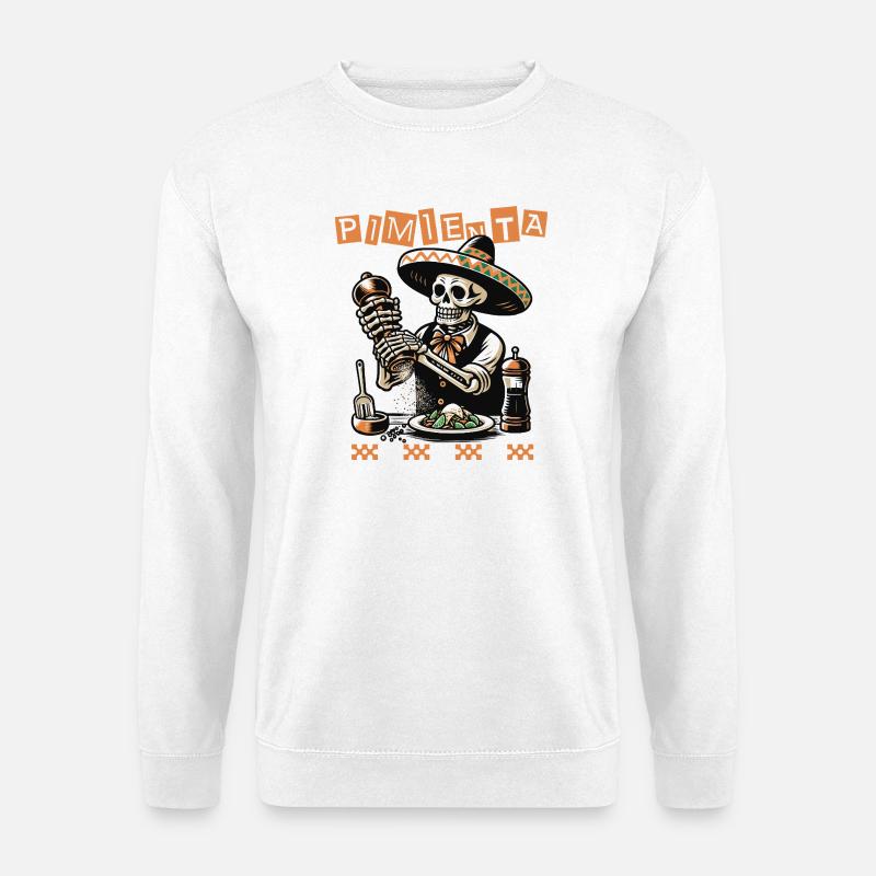 Mariachi Pfeffer Totenkopf - Unisex Pullover - Weiß