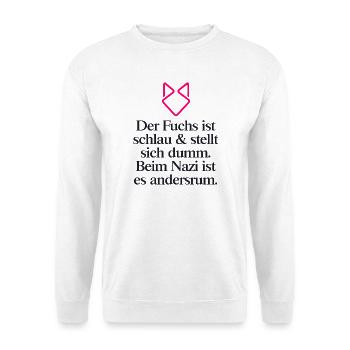 Gegen Rechts - Unisex Pullover - Weiß - Vorne