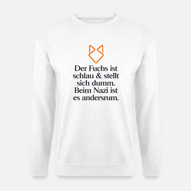 STATEMENT GEGEN RECHTS - Unisex Pullover - Weiß
