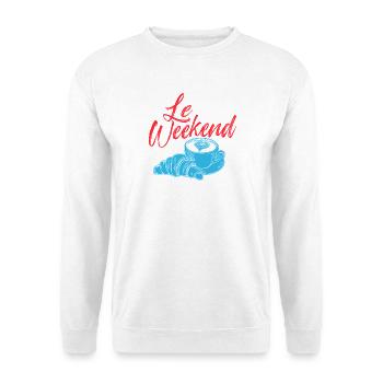 Le Weekend French Coffee Chill Vibes - Unisex Pullover - Weiß - Vorne