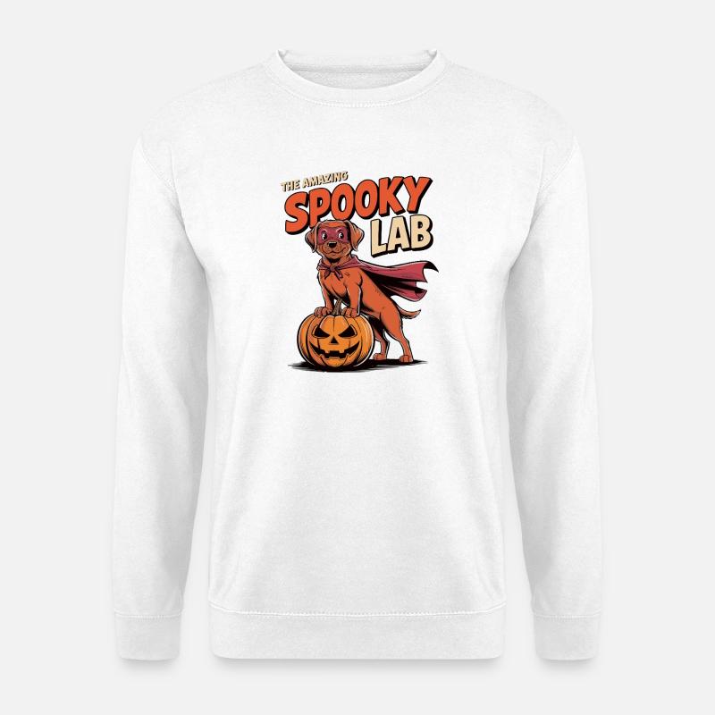 Spuk Foxred Lab Halloween Hund - Unisex Pullover - Weiß