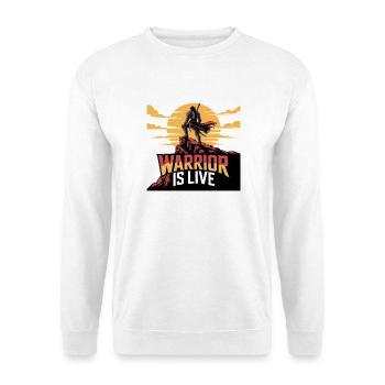 Guerrier sur la falaise coucher de soleil - Sweat-shirt Unisexe - blanc - Devant