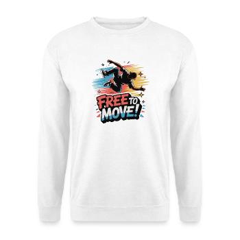 Frei bewegender Tanz Burst - Unisex Pullover - Weiß - Vorne
