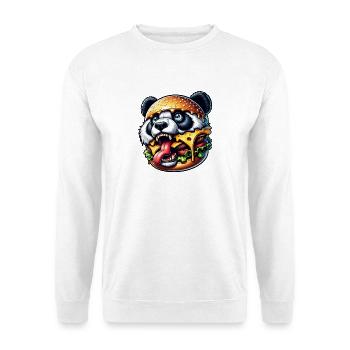 Mignon Panda Halloween Cheeseburger Monster Dessin animé - Sweat-shirt Unisexe - blanc - Devant
