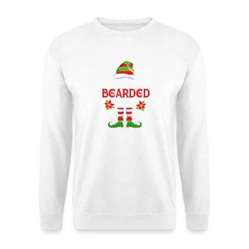 Elfe Elf Weihnachtsgeschenk Bart Bärtig Friseur - Unisex Pullover - Weiß - Vorne
