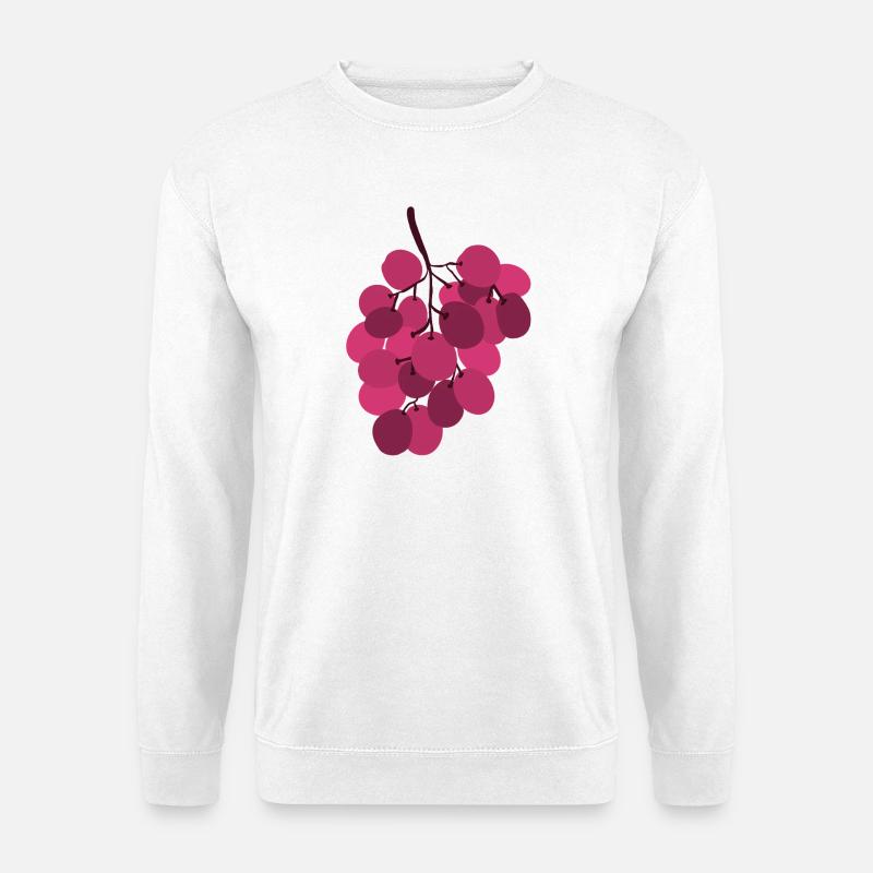 Lebendige rosa Trauben Traube - Unisex Pullover - Weiß