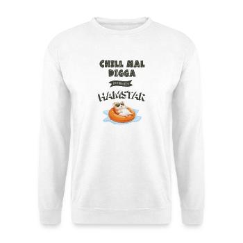 Chill mal Digga – Chemise Hamstar Fun - Sweat-shirt Unisexe - blanc - Devant