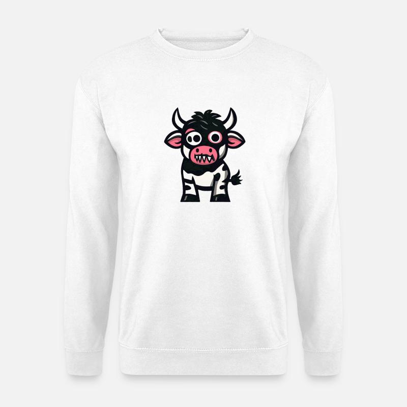 Kuh Halloween Zombie - Unisex Pullover - Weiß