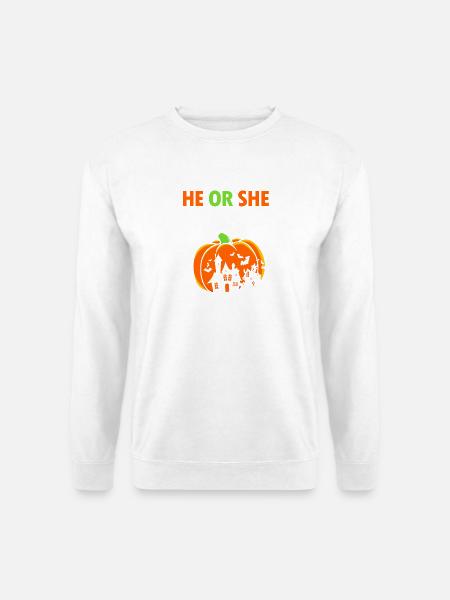 Gender Reveal Halloween Werdende Mutter - Unisex Pullover - Weiß