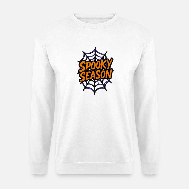 Halloween Spinnennetz "Spooky Season" - Unisex Pullover - Weiß