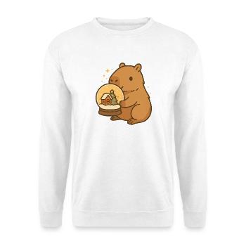 ✨ Capybara with Snow Globe – Christmas Magic - Unisex Sweatshirt - white - Front