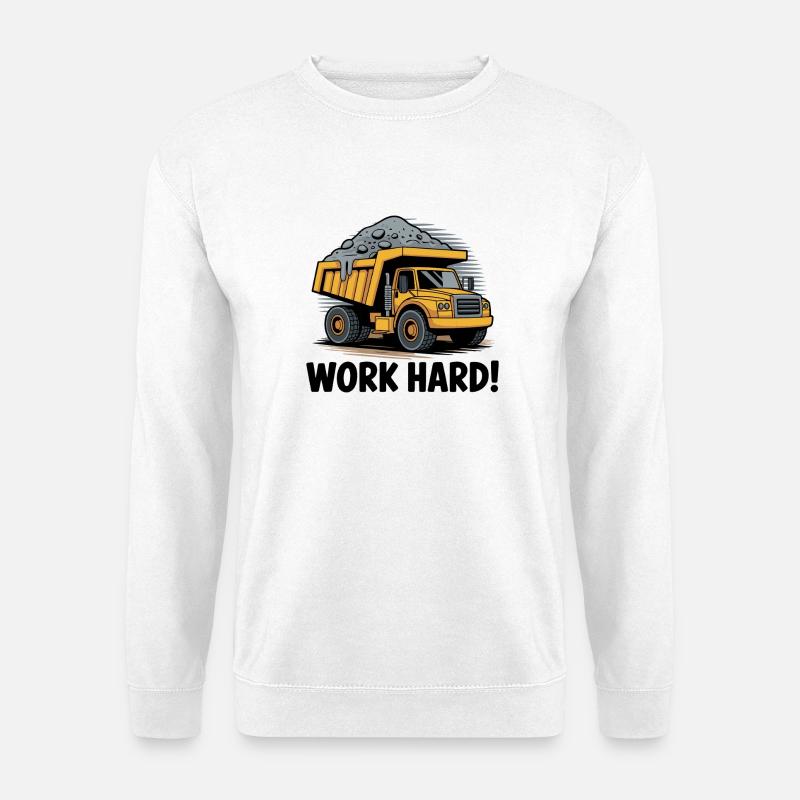 Muldenkipper-Ladung harter Arbeit - Unisex Pullover - Weiß