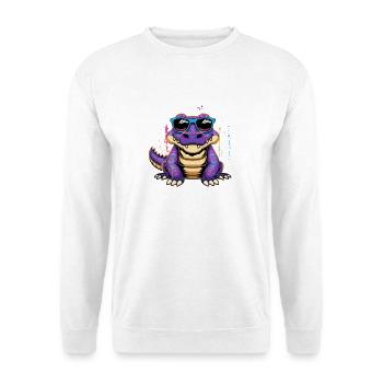 Krokodil Kaiman Alligator Echsen Reptil Krokodil  - Unisex Pullover - Weiß - Vorne