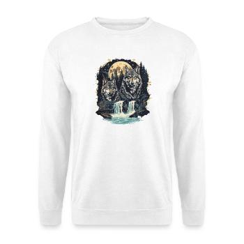 Retro Outdoor Wilderness Bärenbäume - Unisex Pullover - Weiß - Vorne