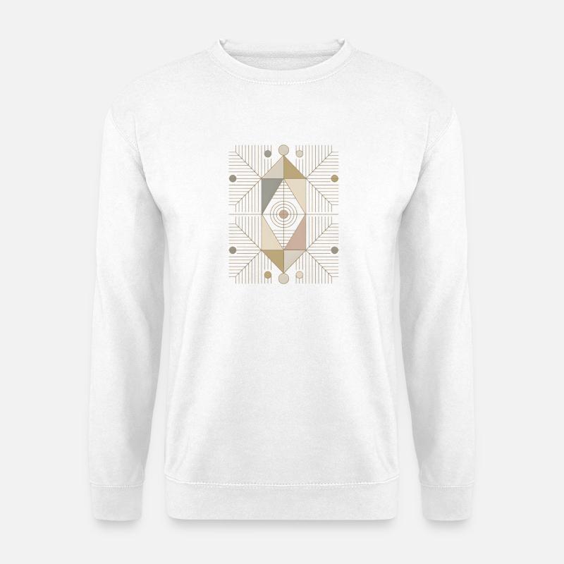  Abstrakt Geometrisch - Unisex Pullover - Weiß