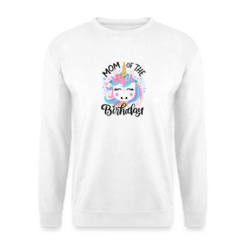 Mama Einhorn Geburtstag Blüte - Unisex Pullover - Weiß - Vorne