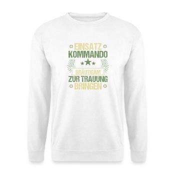 JGA Team Bräutigam Junggesellenabschied - Unisex Pullover - Weiß - Vorne