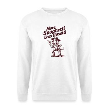 More spaghetti, less upsetti - Unisex Sweatshirt - white - Front