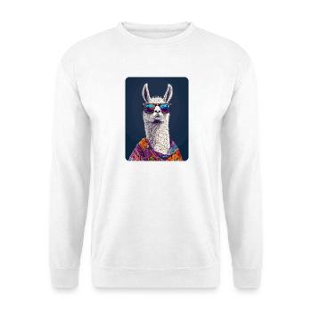 lama - Sweat-shirt Unisexe - blanc - Devant
