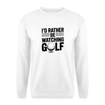 Ich schaue lieber Golf - Unisex Pullover - Weiß - Vorne