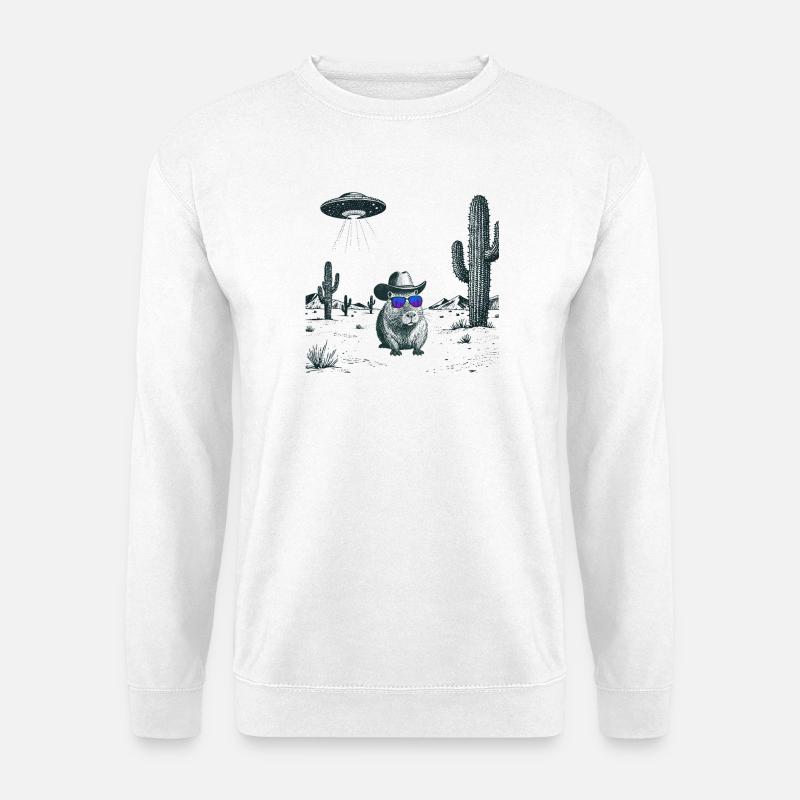 Wüsten Capybara  - Unisex Pullover - Weiß