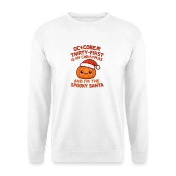 Halloween - Citrouille - 31 octobre - Sweat-shirt Unisexe - blanc - Devant