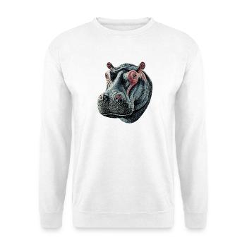 Nilpferd Flusspferd Mama Hippopotamus Cooles Hippo - Unisex Sweatshirt - white - Front