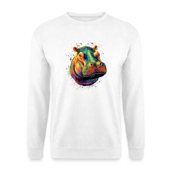 Nilpferd Flusspferd Mama Hippopotamus Cooles Hippo - Unisex Sweatshirt - white - Front