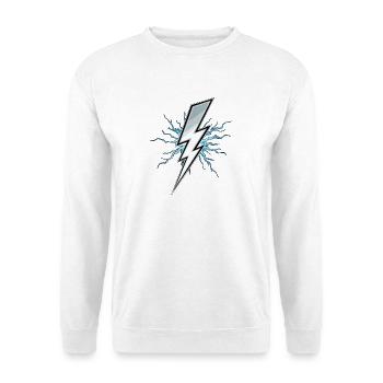 Blitz Blitzschlag Gewitter Strom Sturm - Unisex Pullover - Weiß - Vorne