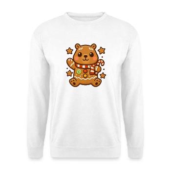 Capybara en pain d’épice sucré – Kawaii Christmas Design - Sweat-shirt Unisexe - blanc - Devant