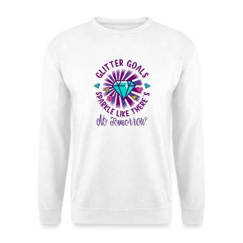 Diamond Painting Artist Sparkle Like No Tomorrow - Unisex Pullover - Weiß - Vorne