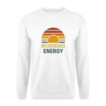 Morning Energy – Sunrise Motiv für positive Vibes - Unisex Pullover - Weiß - Vorne