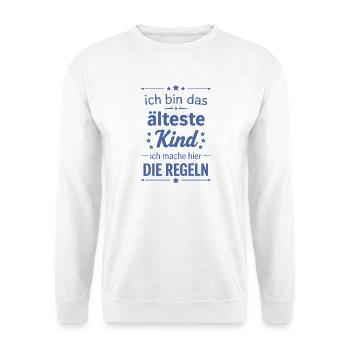 Lustiger Spruch mittleres Kind Familien - Unisex Pullover - Weiß - Vorne