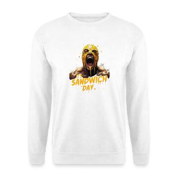 Sandwich Day Kraftmaske - Unisex Pullover - Weiß - Vorne