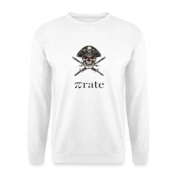 Pirate nerd avec des lunettes - Sweat-shirt Unisexe - blanc - Devant