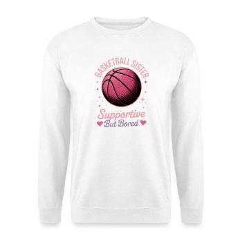 Basketball Sister Funny Basketball Gift - Sweat-shirt Unisexe - blanc - Devant