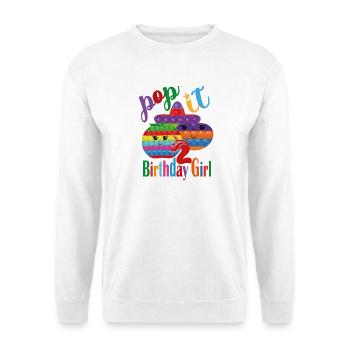 pop it Fille d’anniversaire 2 - Sweat-shirt Unisexe - blanc - Devant