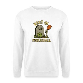 Skeleton Pickleball Halloween Motif Funny - Unisex Sweatshirt - white - Front
