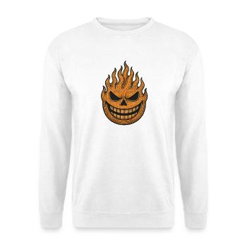 Halloween pumpkin flame design - Unisex Sweatshirt - white - Front